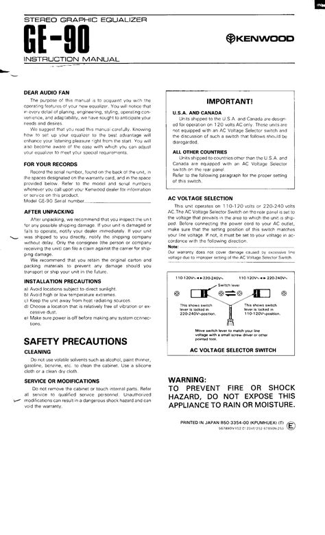OWNER’S & OPERATOR’S GUIDE: GE90 FAMILY .